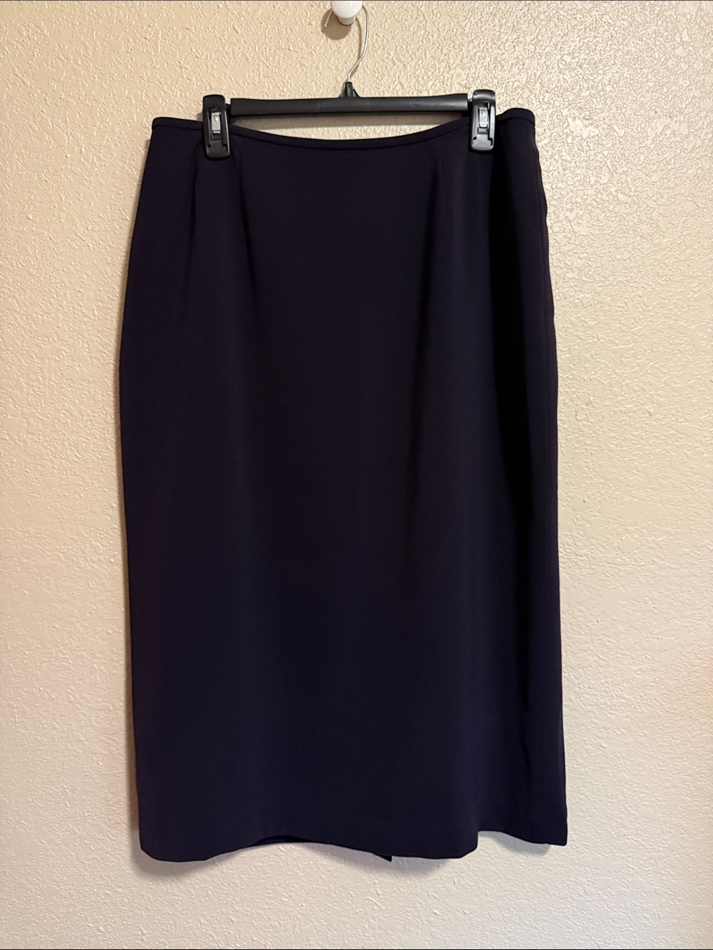 Evan Picone Classic Purple Straight Midi Skirt Women's Size 14